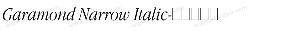 Garamond Narrow Italic字体转换